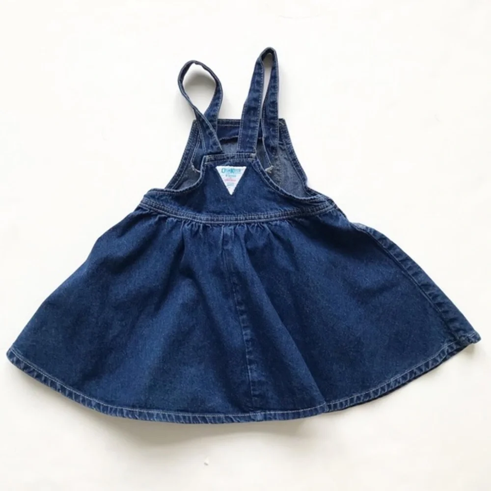 Vintage Oshkosh dark wash denim dress jumper 5T